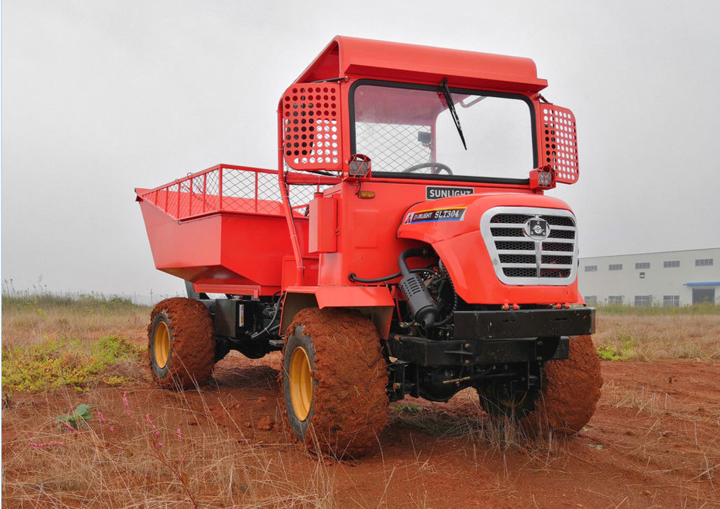 O caminhão basculante de 4 toneladas da exploração agrícola da capacidade 30HP articulou o acionador de partida bonde do chassi fornecedor
