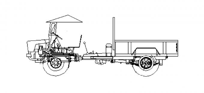 TY2100 o caminhão basculante de 4 toneladas do motor 25HP articulou a economia Labor SLT-25 do chassi 0