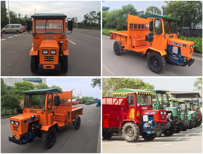 caminhão basculante 18HP de 1 toneladas todo o veículo utilitário do terreno para a agricultura na plantação da palma de óleo 3