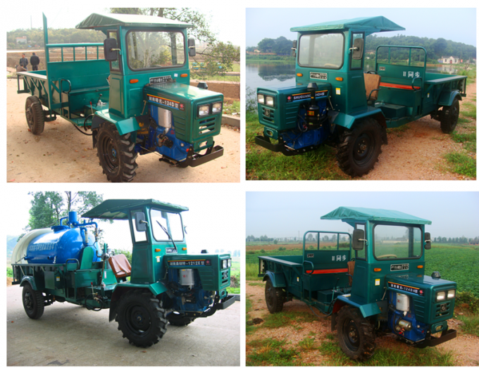 Caminhão basculante diesel de pouco peso, caminhão basculante 4WD de 2 toneladas para a plantação da palma de óleo 3